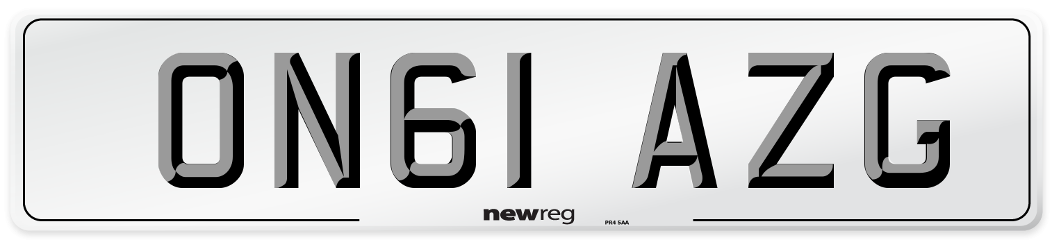 ON61 AZG Number Plate from New Reg